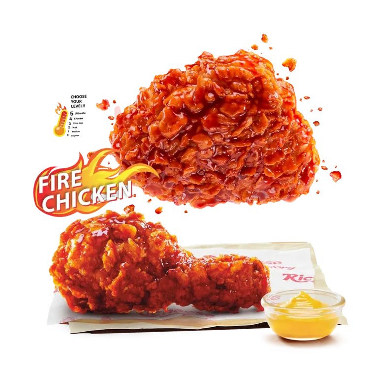 Ayam crispy level pedas